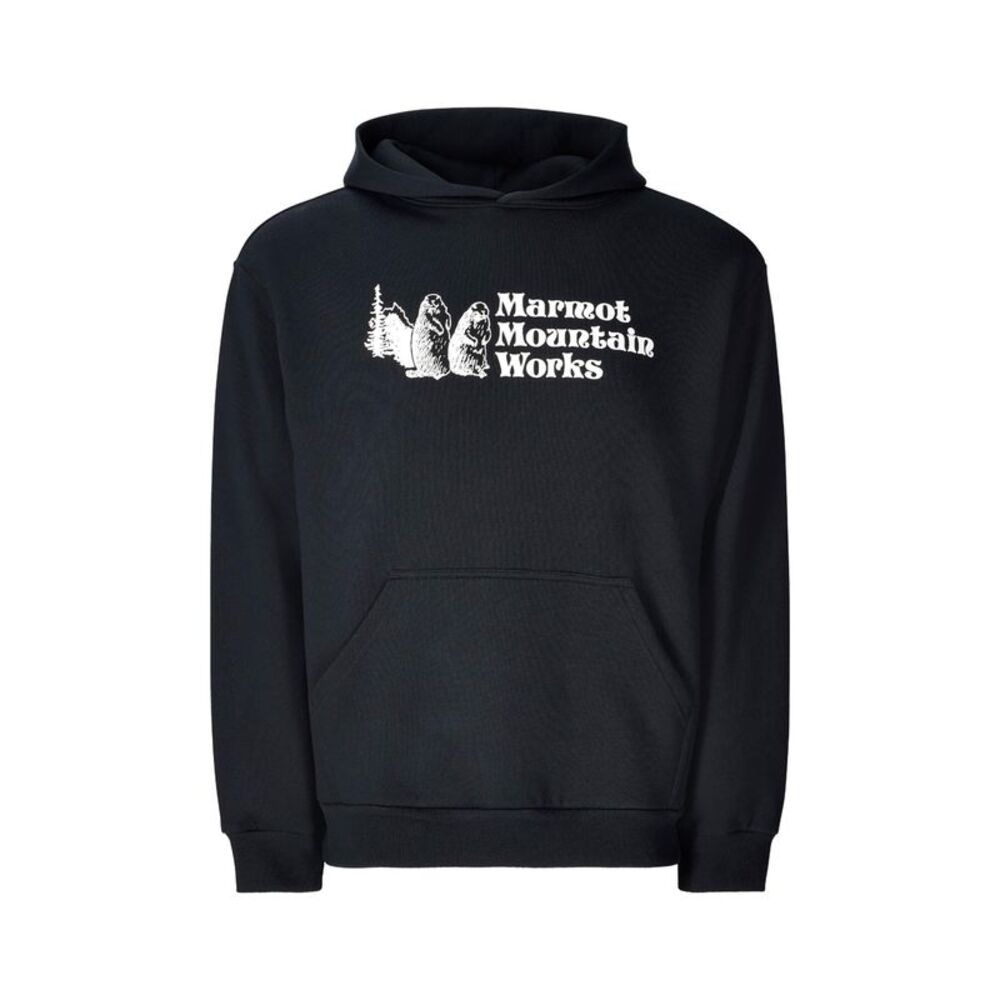 Marmot Mens Logo Fleece Hoodie Sweatshirt, NWT